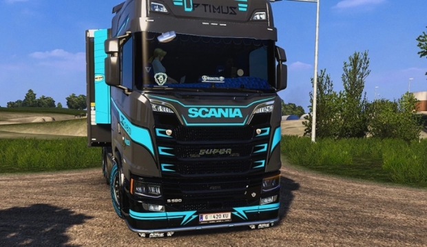 ETS2 - Scania S Grey and Black Skin V1.0