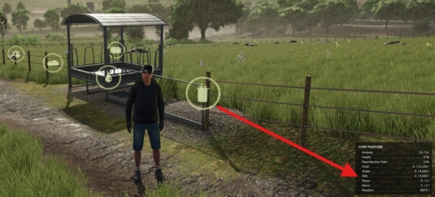 FS25 - Small Dynamic Cow Pastures With Milk V1.0