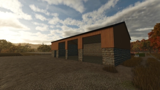 FS25 - Wood Cladded Machine Shed V1.0