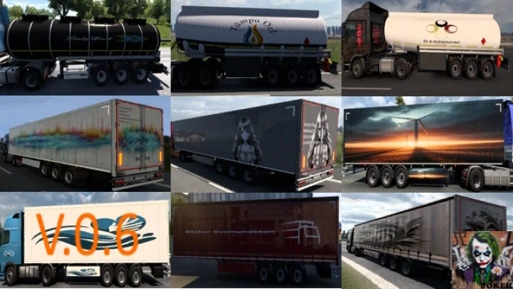 ETS2 - AI Traffic Trailer Paint Job Pack V0.6