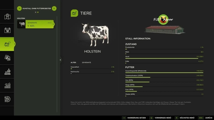 FS25 - Cowshed with 513 Cows and Cowshed with Robot 763 Cows V1.0