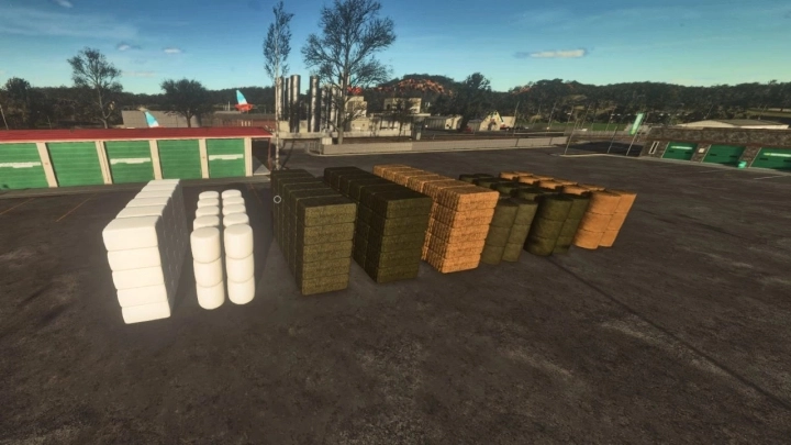 FS25 - Large Stack of Purchasable Square or Round Bales V1.0