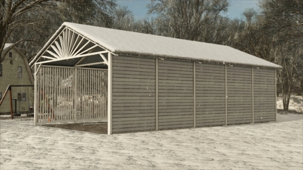 FS25 - Modern Wooden Shed V1.0