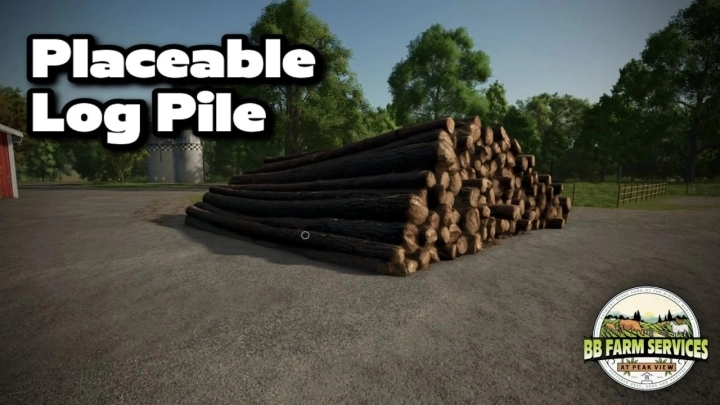 FS25 - Placeable Log Stack V1.0