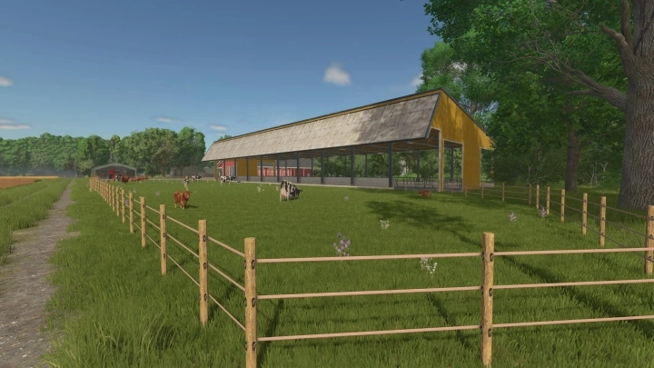 FS25 - Special Cow Stable Multi-Colored V1.0.0.1