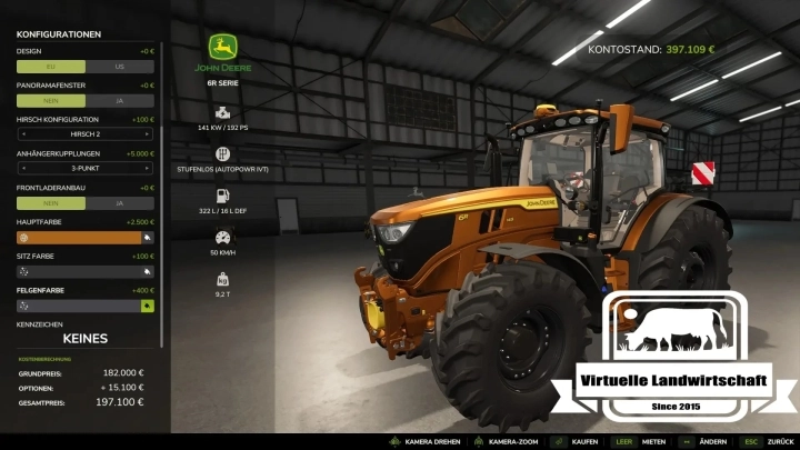FS25 - John Deere 6R Series with Color Selection V1.1
