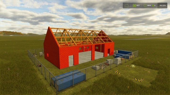 FS25 - Redbrick Garage to Build V1.0