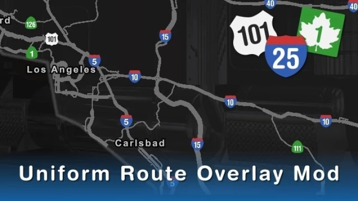 ATS - Uniform Route Overlay Mod V1.0