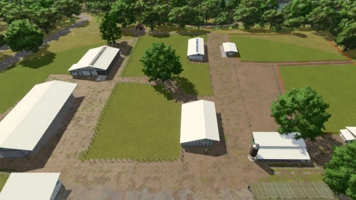 FS25 - White Roof Buildings Pack 2 V1.0