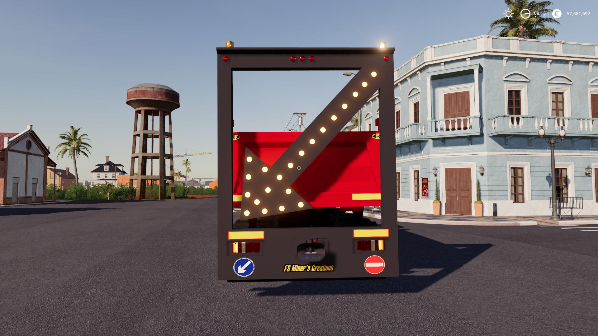 FS19 - Public Works Rear Sign for Trucks V1.0