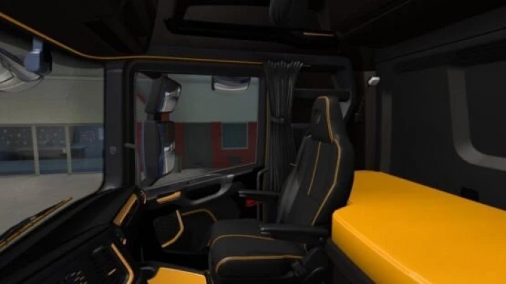 ETS2 - Scania 2016 S&R Black - Yellow LUX Interior (1.41.x)