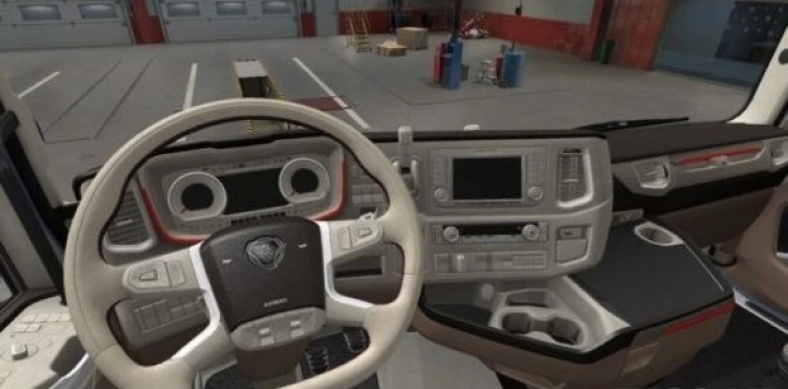 ETS2 - Scania S & R White Lux Interior (1.41.x)