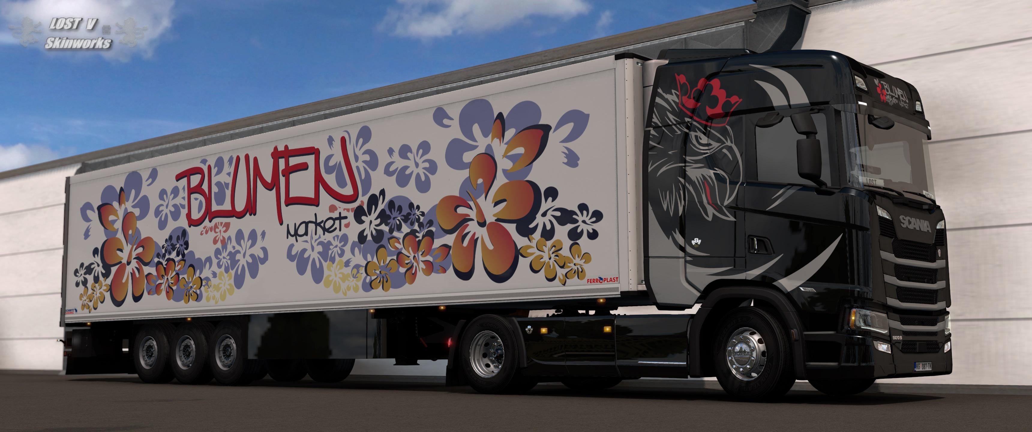 ETS2 - Scania S Blumen Market Skin Pack V1.0 (1.39.x)