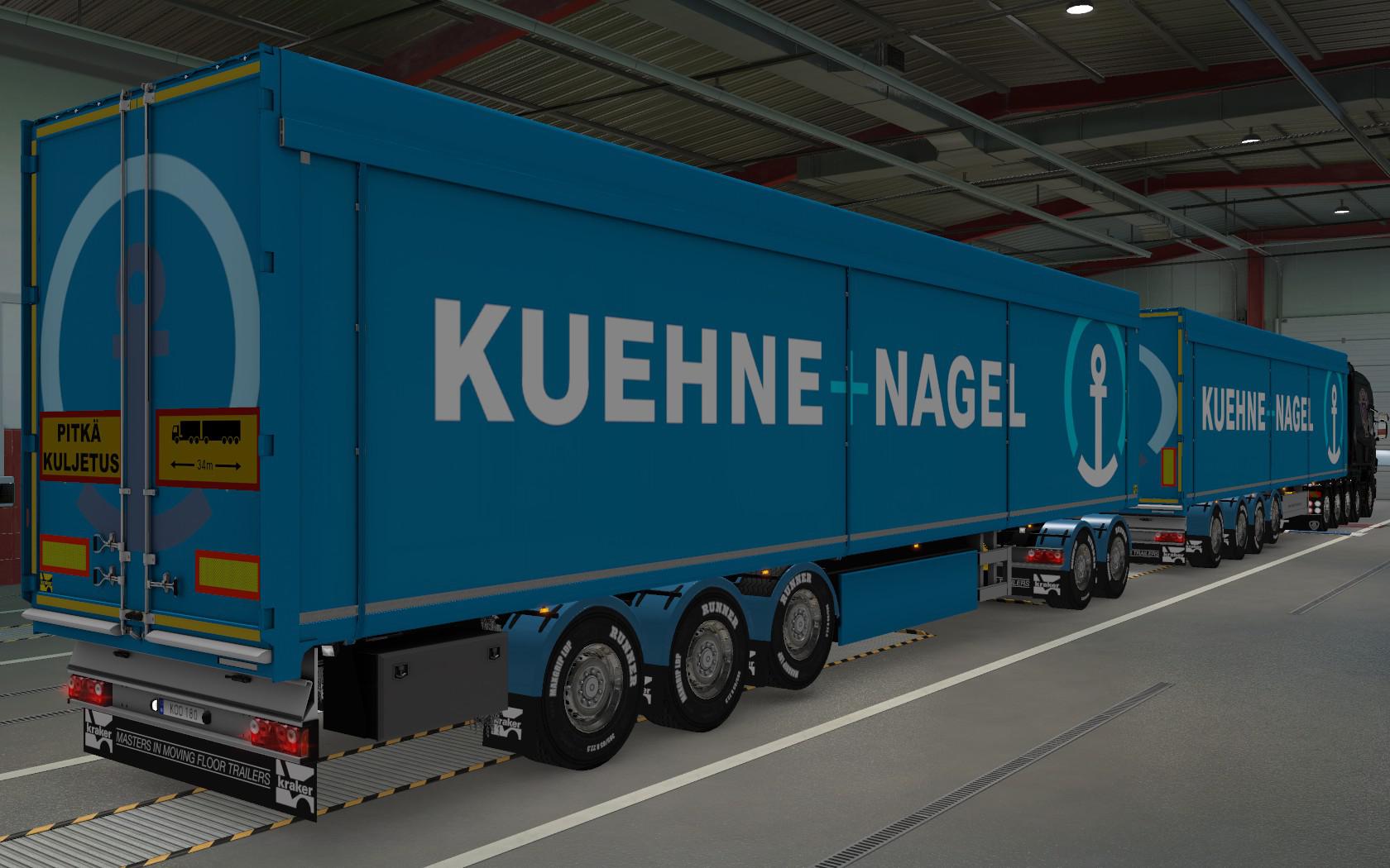 ETS2 - Kraker Walkingfloor Kuehne + Nagel Skin (1.39.x)