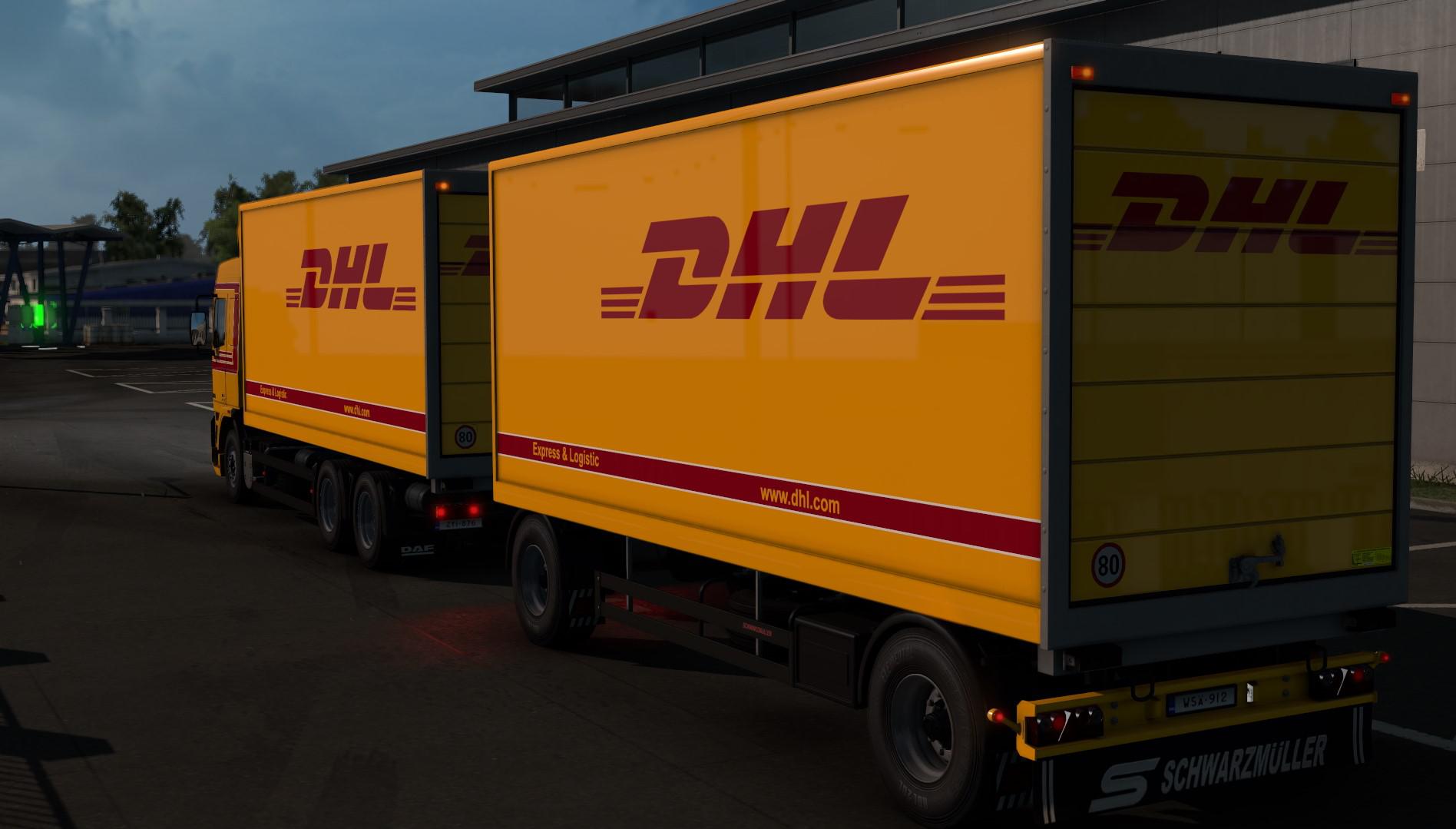 ETS2 - Daf 95 DHL Skin Reworked V1.2 (1.38.x) | Euro Truck Simulator 2