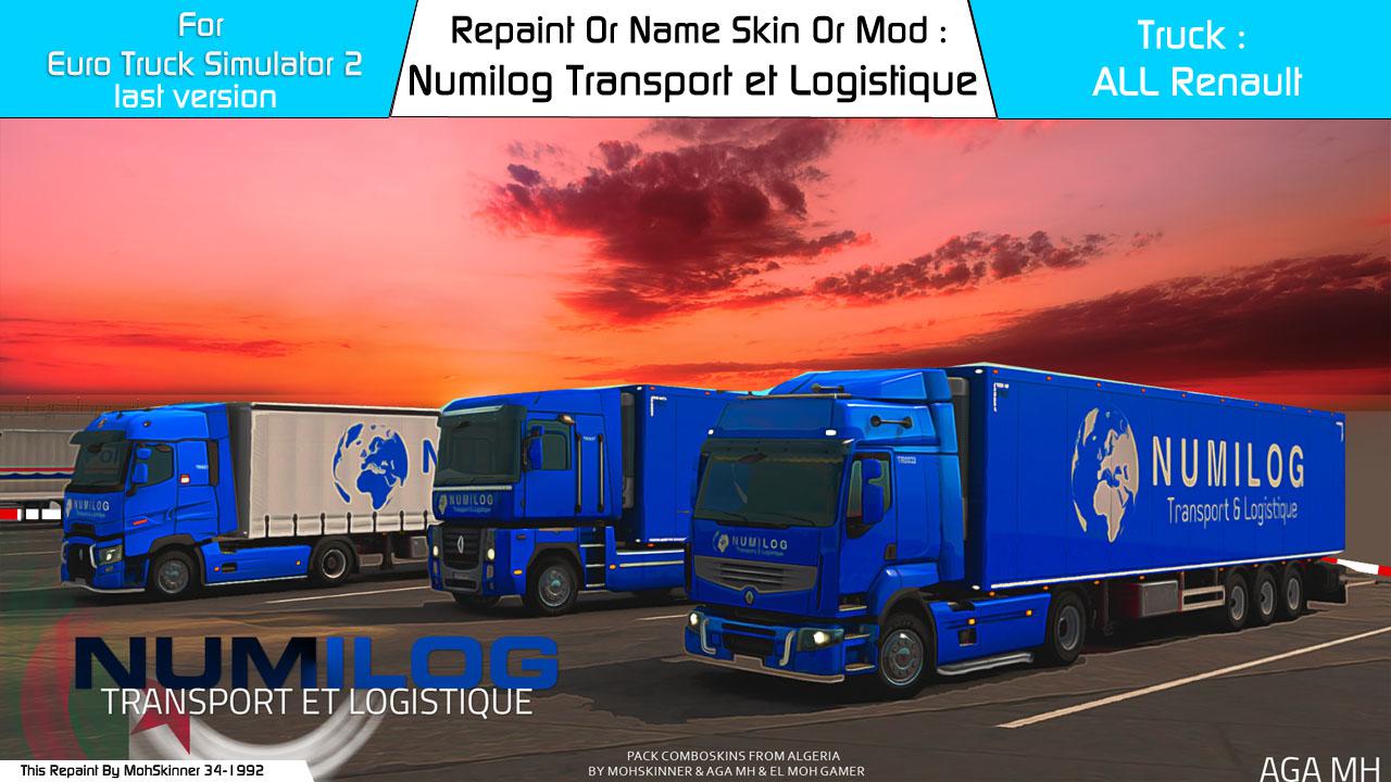 ETS2 - Numilog Transport et Logistique Combo Skins V0.8 (1.39.x)