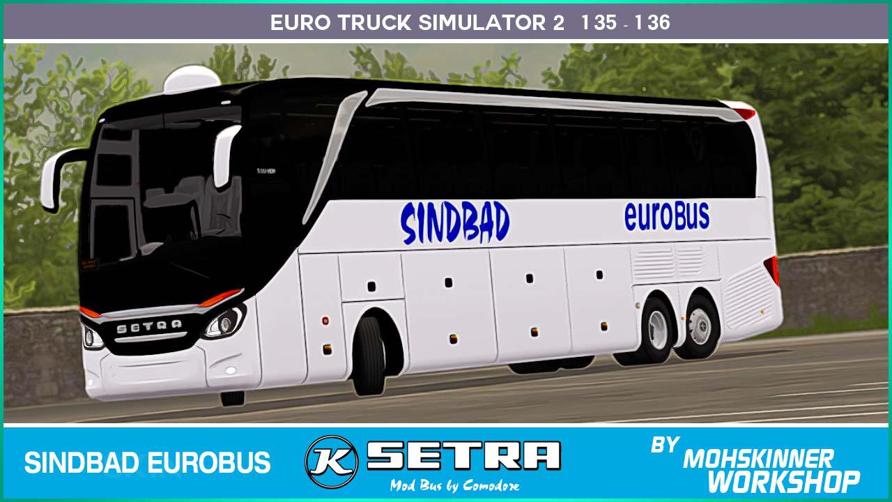 ETS2 - Setra 517 HDH Sindbad EuroBus Skin (1.36.x)