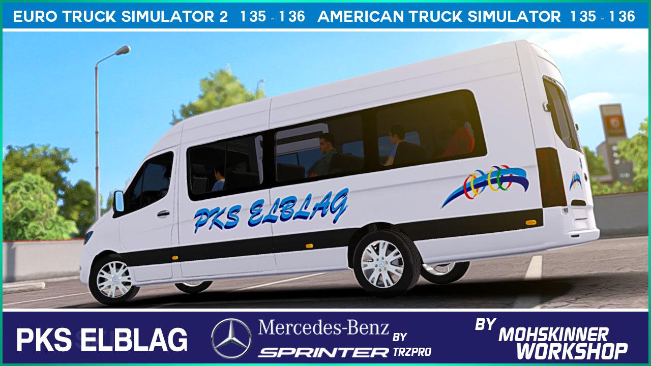 ETS2 - Mercedes Sprinter - Pks Elblag Skin (1.36.x)