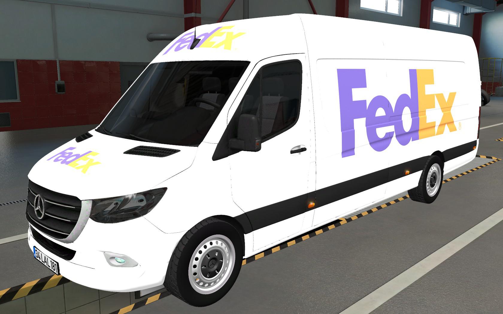 ETS2 - Mercedes-Benz Sprinter 2019 Fedex Skin (1.39.x)