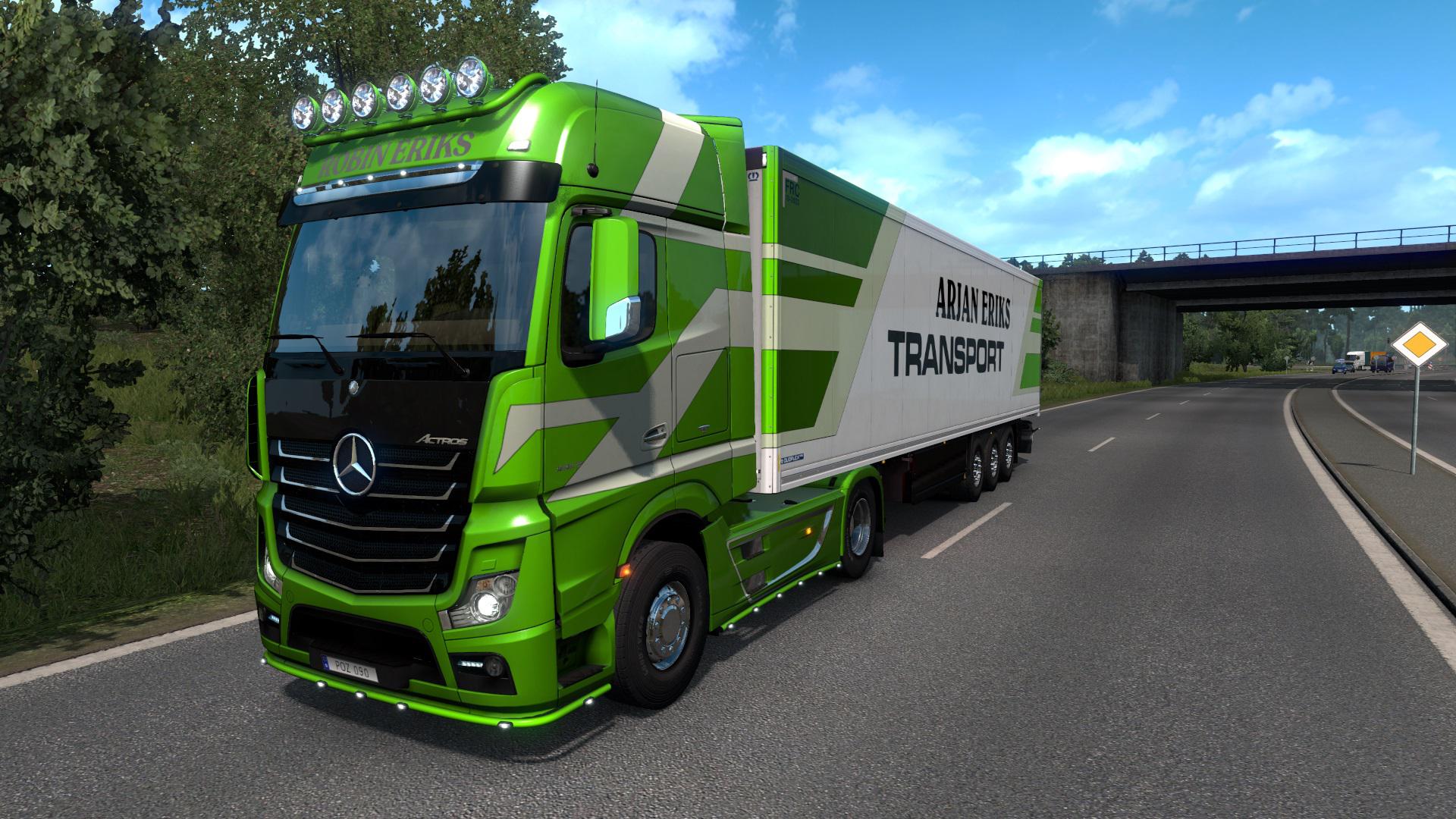 Ets Mercedes Actros Mp Arjan Eriks Transport Skin Pack V X Euro Truck Simulator