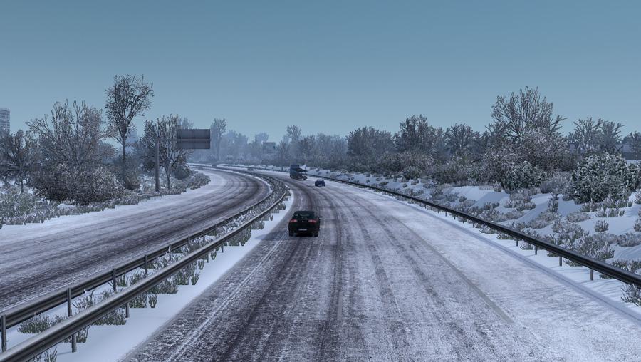 ETS2 - Frosty Winter Weather Mod V7.4 (1.37.x)