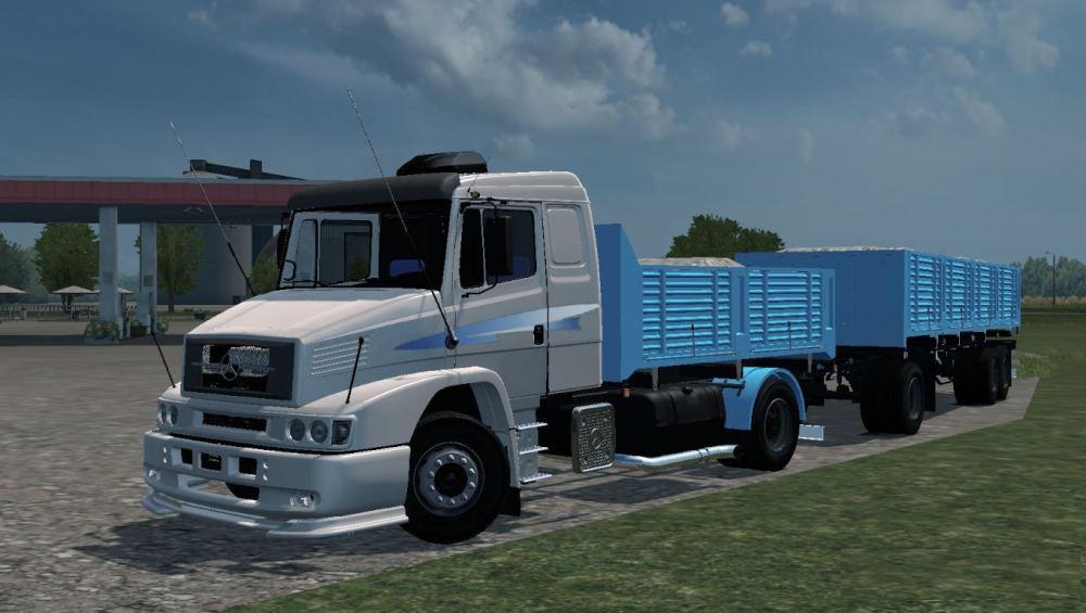 ETS2 - Mercedes-Benz LS 1634 Tandem + Trailer (1.38.x)