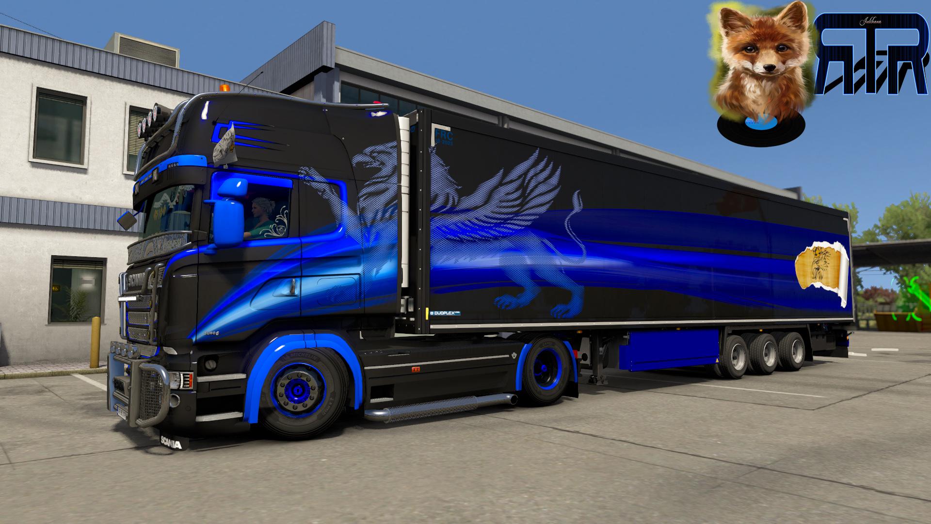 Ets Scania Rjl And Krone Dlc Griffin Combo Skin V X Euro Truck Simulator Mods