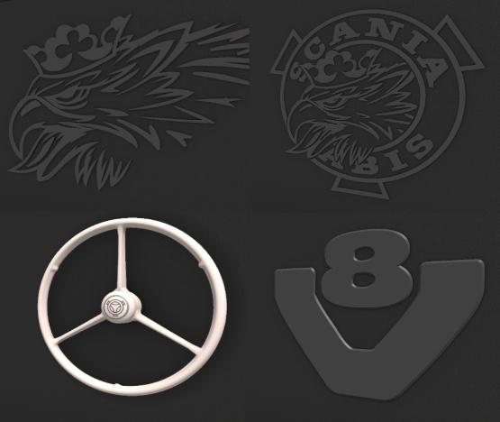 ETS2 - Scania RJL Backwall Logo / Emblems Pack V1.0 (1.37.x)