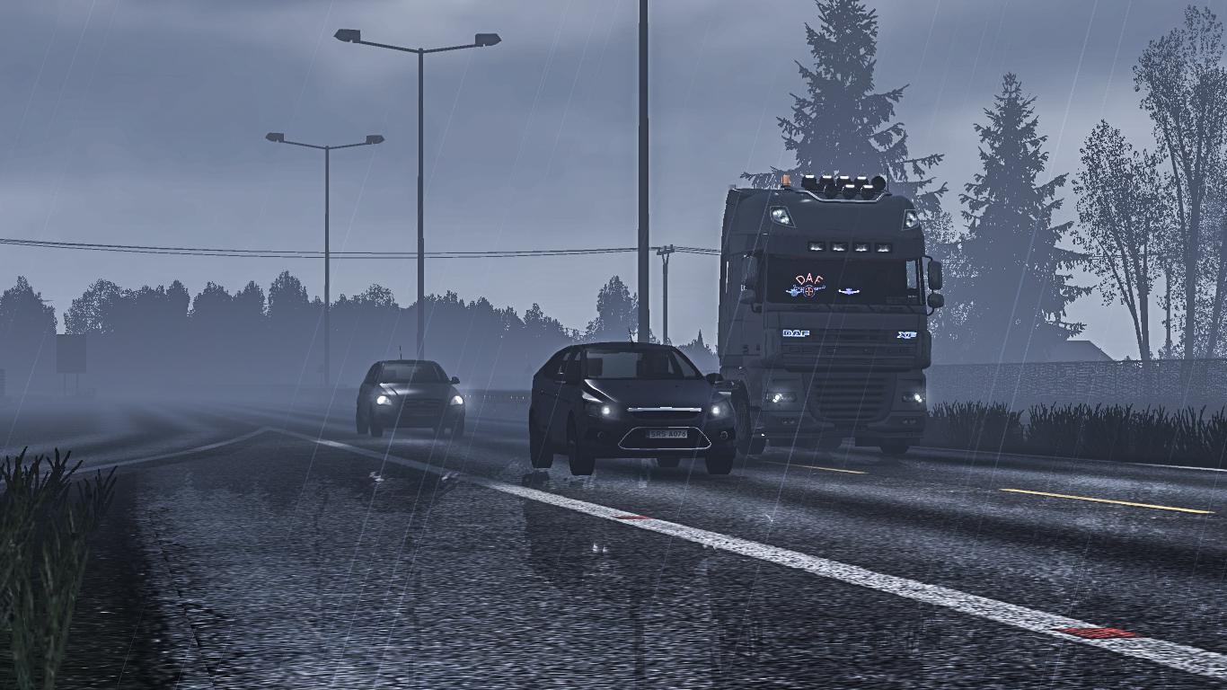 ETS2 - Realistic Rain & Fog & Thunder Sounds V4.0.1 (1.35.X)