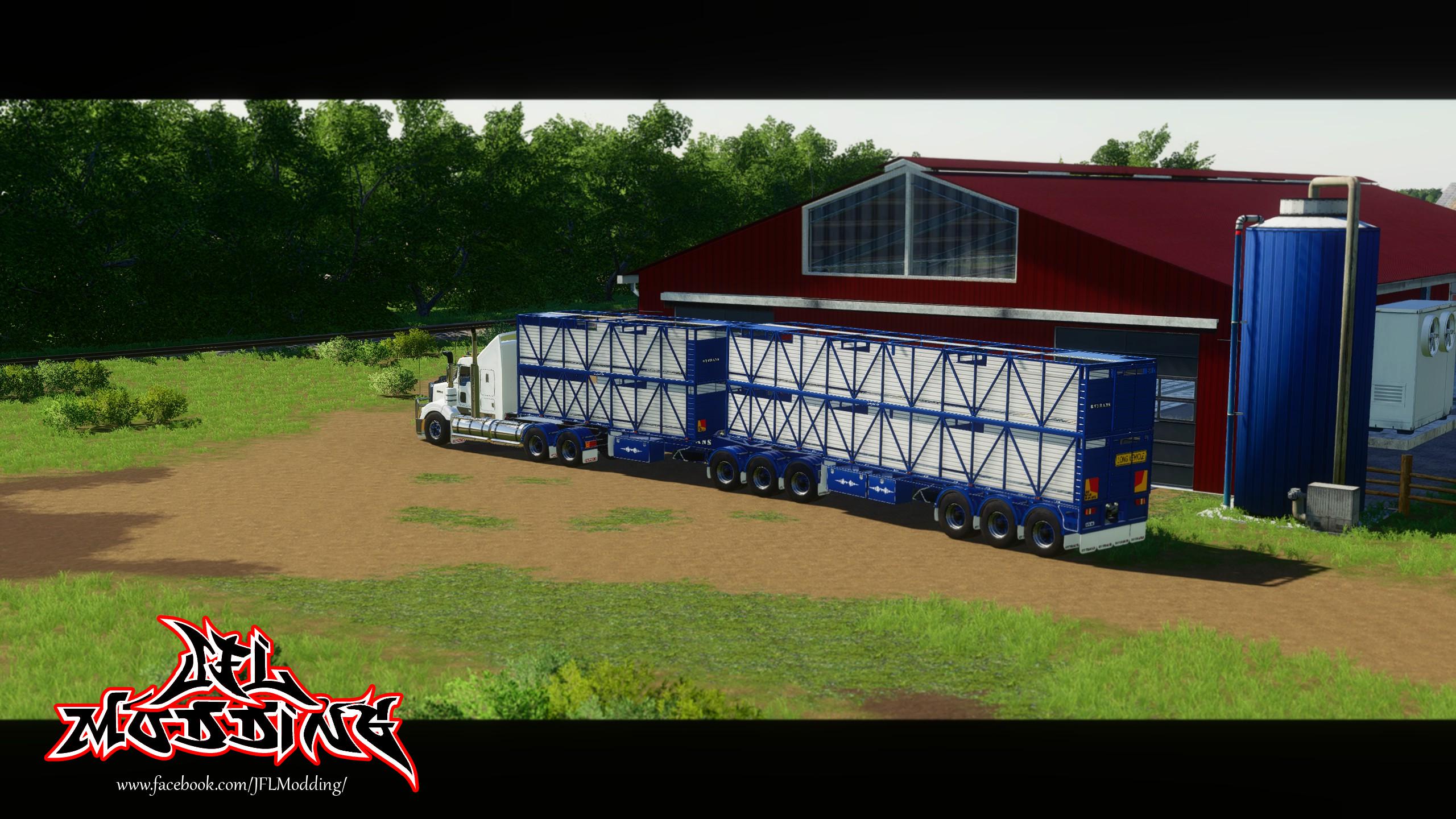 FS19 - Rytrans B-Double Cattle Trailers V1.0