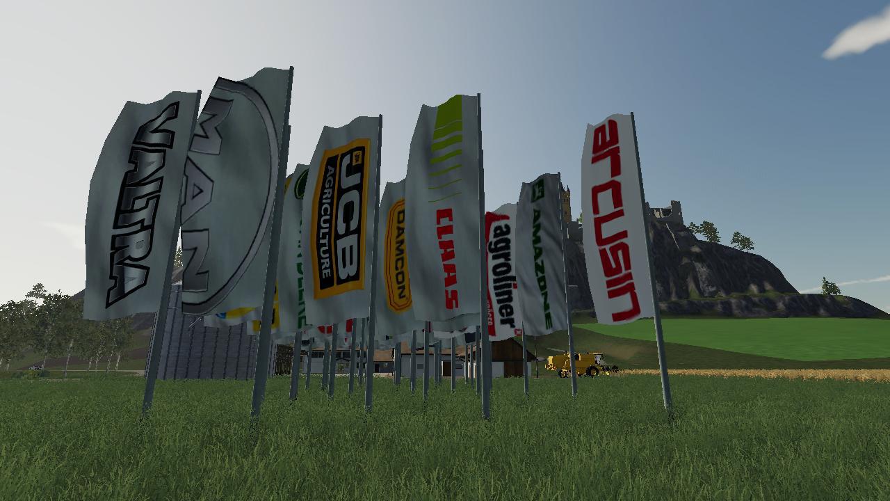 Fs19 Placeable Brand Flags V10 Farming Simulator 19 Modsclub 9590