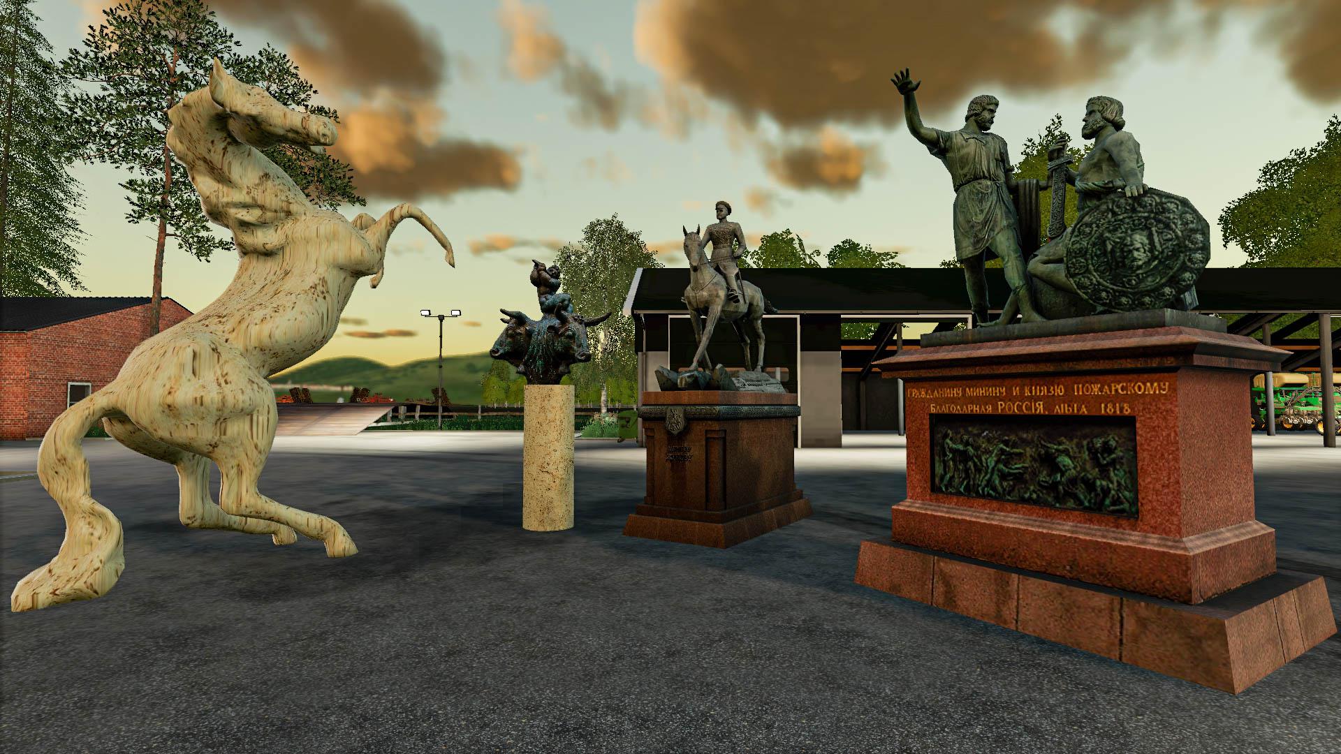 FS19 - Monumental Sculptures Pack V1.0