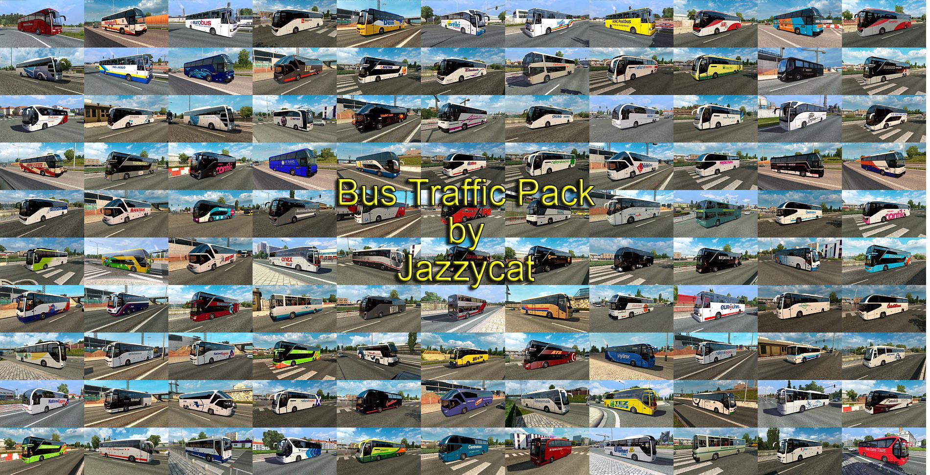 Bus Traffic Pack v11.1 by Jazzycat (1.39.x) for ETS2