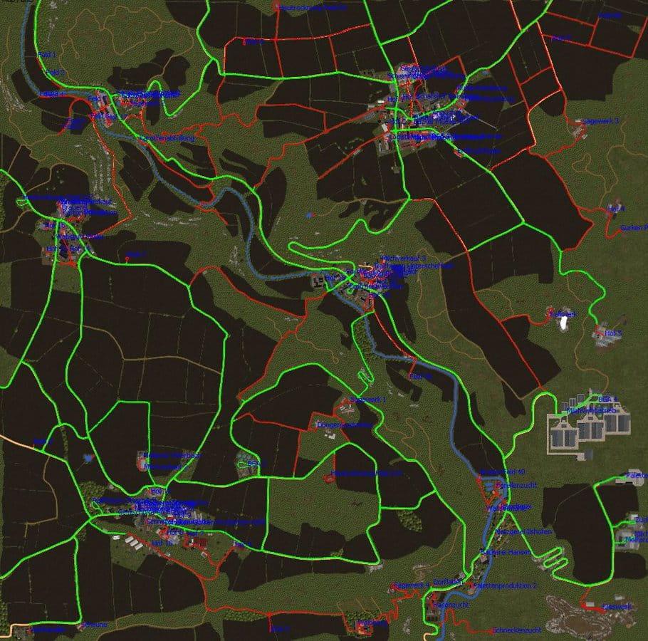 FS19 - Autodrive Kurse fur Hopfach Map V1.1