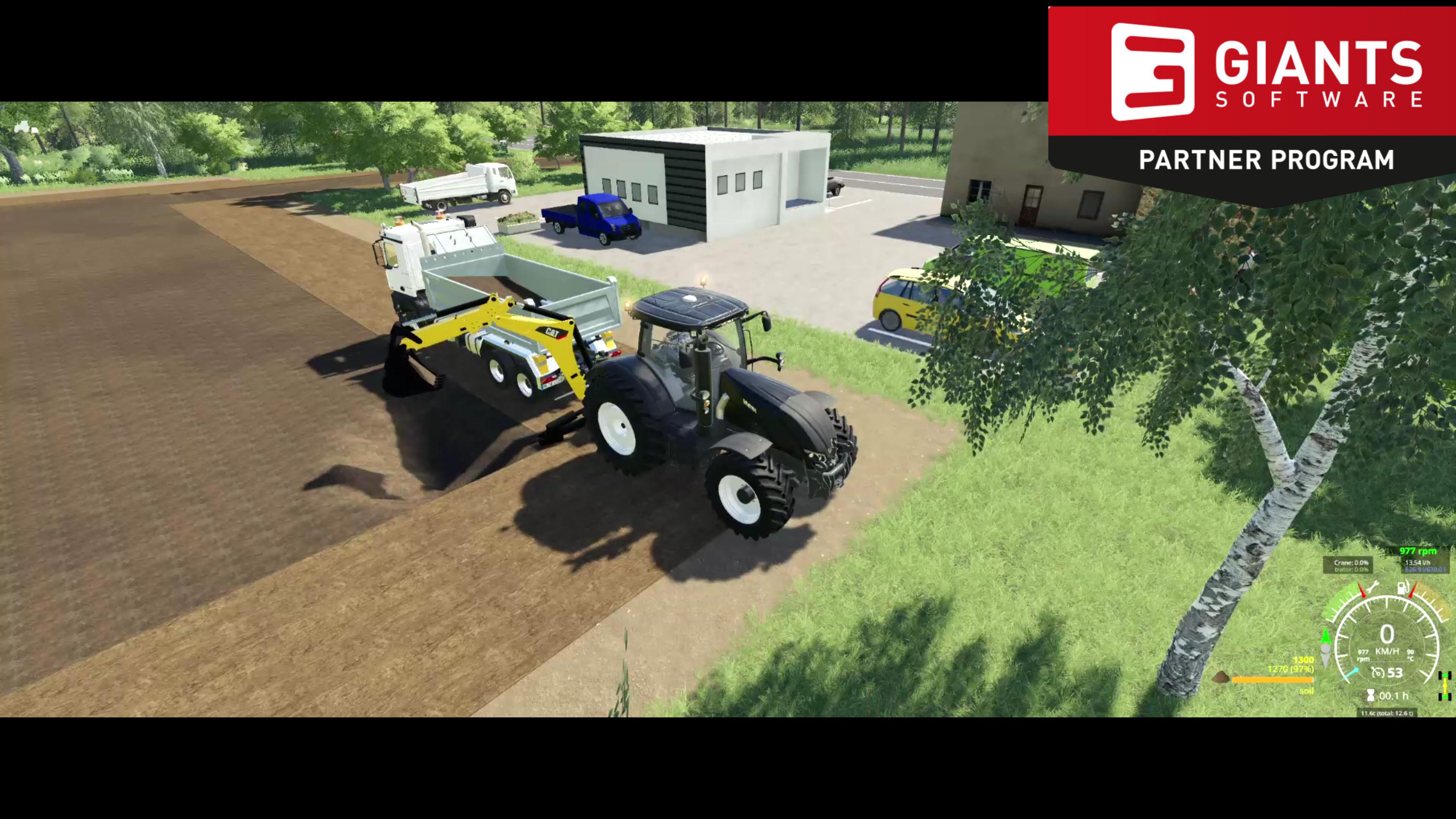 FS19 CAT Backhoe for Tractors V1.0 Farming Simulator 19