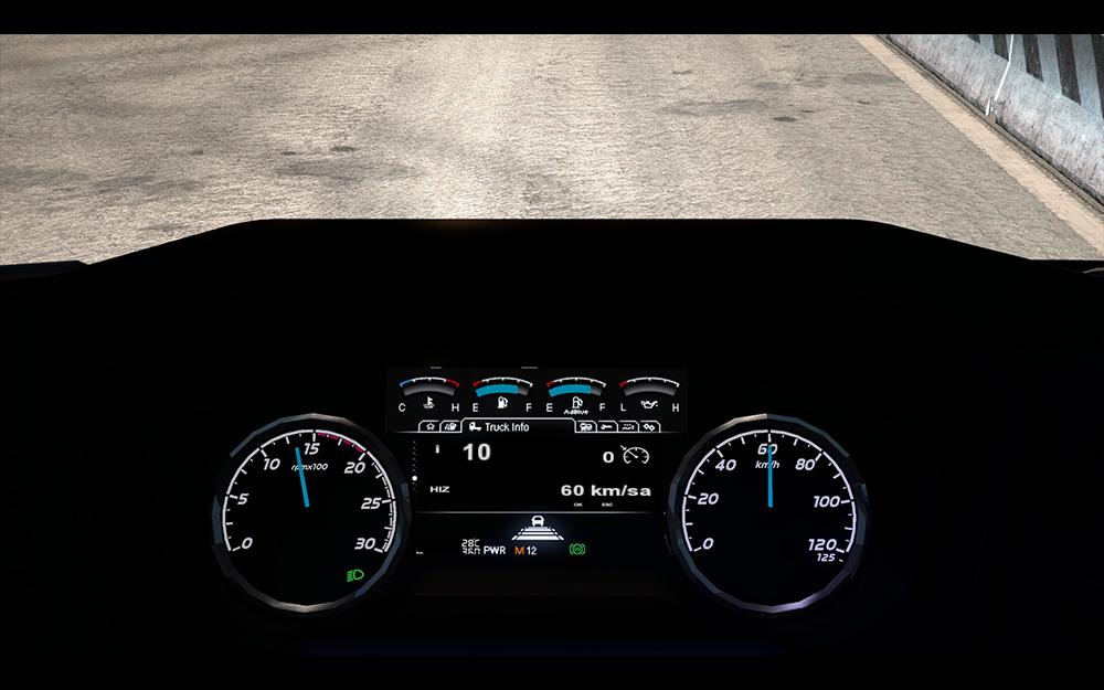 ETS2 - Dashboard Improvement for Ford F-Max v1.1 (1.35.X)