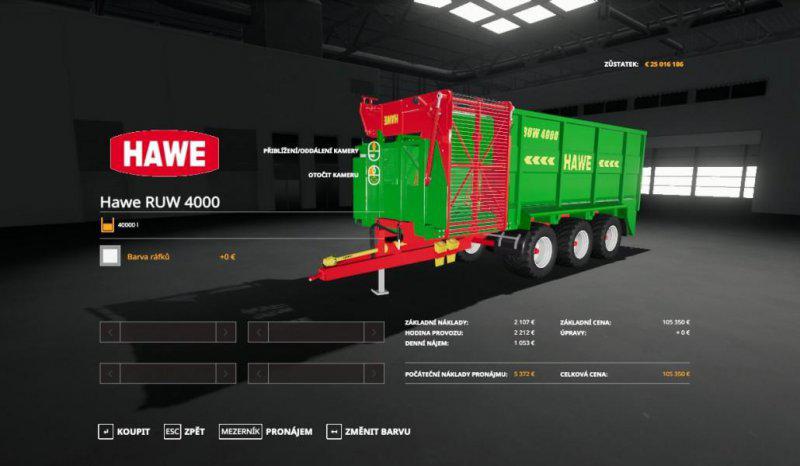 FS19 - Hawe Ruw 4000 Trailer V1.0