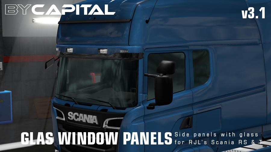 ETS2 - Scania RJL Side Windows V3.1 (1.35.x)