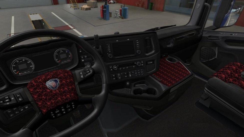 ETS2 - Scania NextGen R&S Alcantara Red Plush V1.0 (1.37.x)