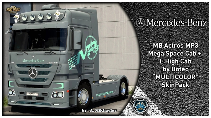 ETS2 - Mercedes-Benz Actros MP3 Multicolor Skin Pack V1.0 (1.40.x)