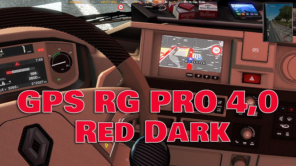 ETS2 - GPS RG Pro Red Dark V4 (1.37.x)