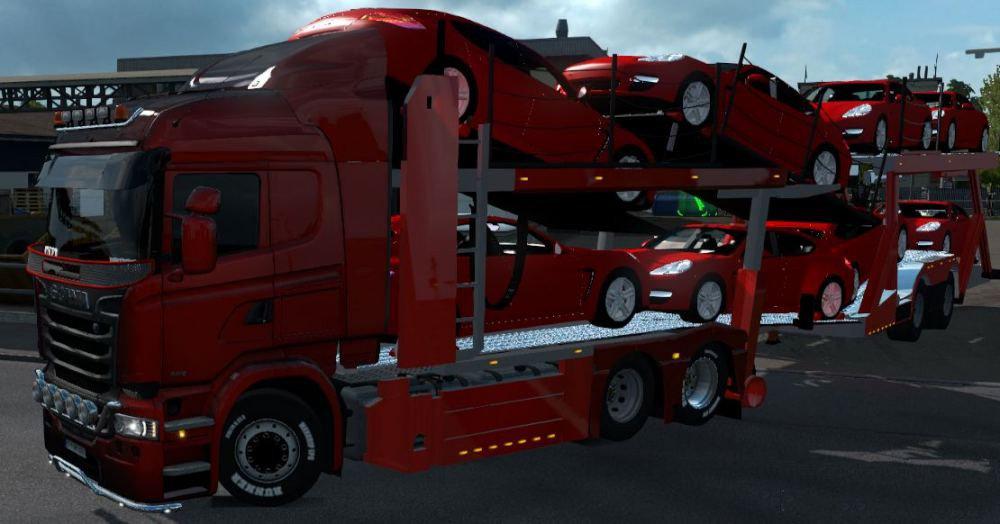 ETS2 - Carcarrier Autotransporter Truck And Trailer (1.36.x)