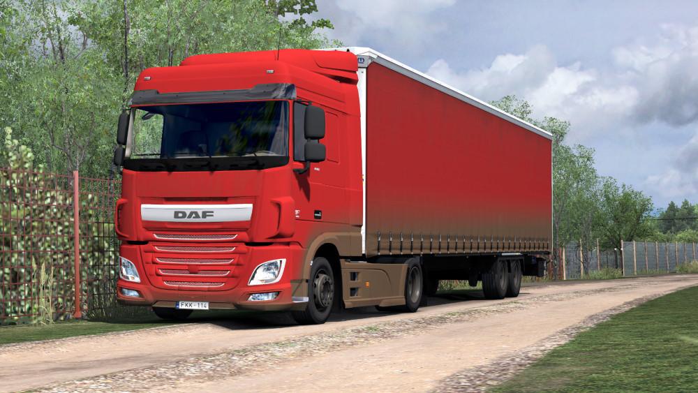 ETS2 Daf Xf Euro 6 Paintable Dirty Skin V1.0 (1.36.x) Euro Truck