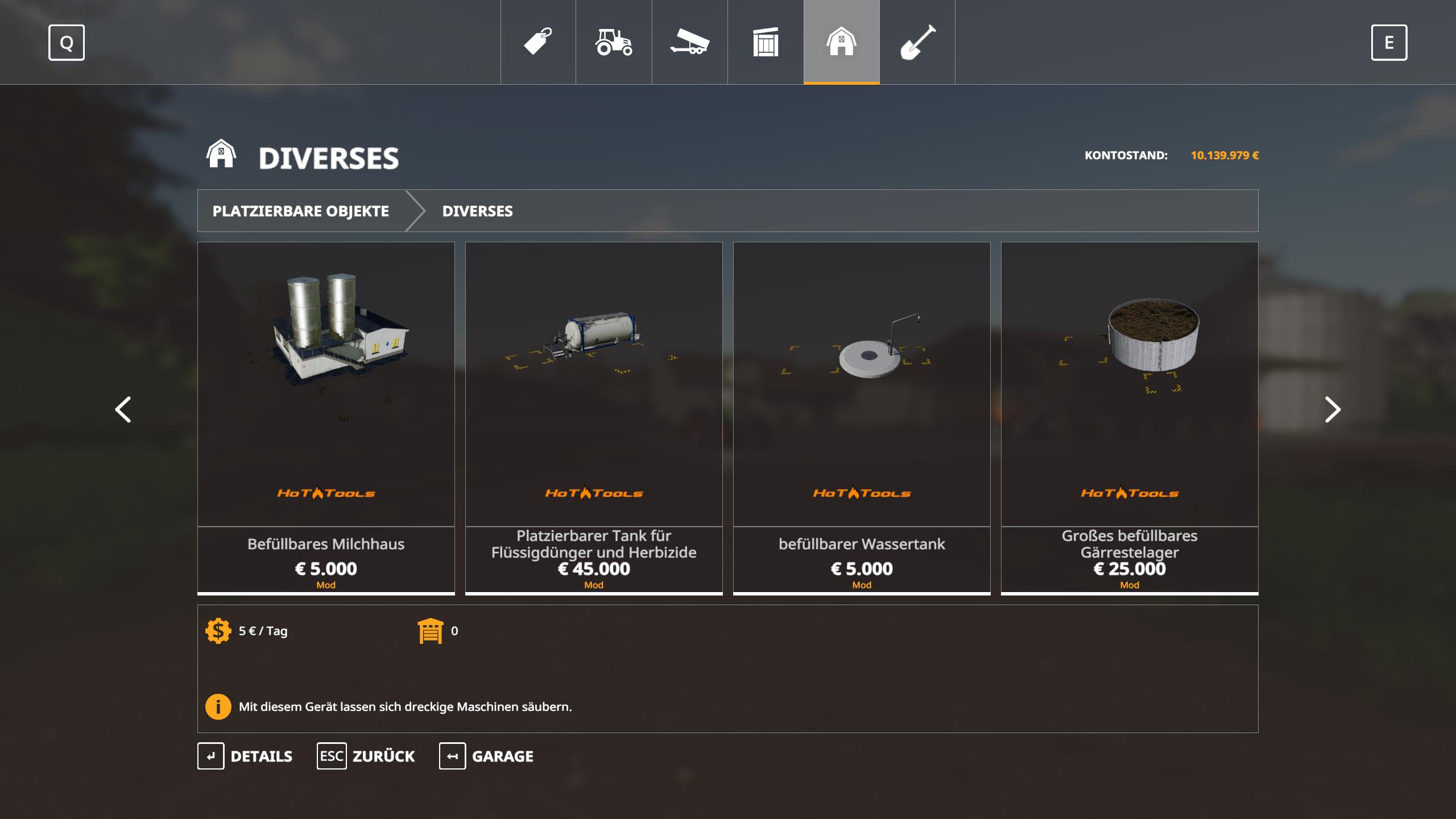 FS19 - HoT Fillable Tanks V1.2.1