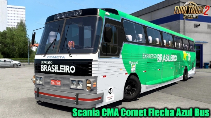 ETS2 - Scania CMA Comet Flecha Azul Bus V3.25 (1.41.x)