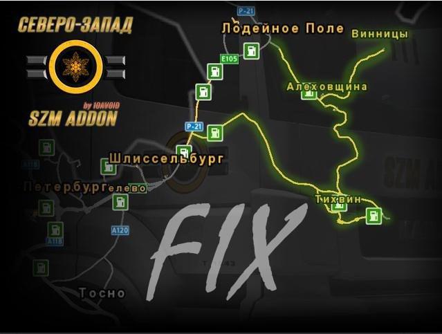 ETS2 - SZM Addon Map for Fix Mod V1.0 (1.36.x)