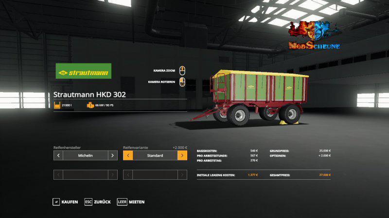FS19 - Strautmann HKD302 Trailer V1.0