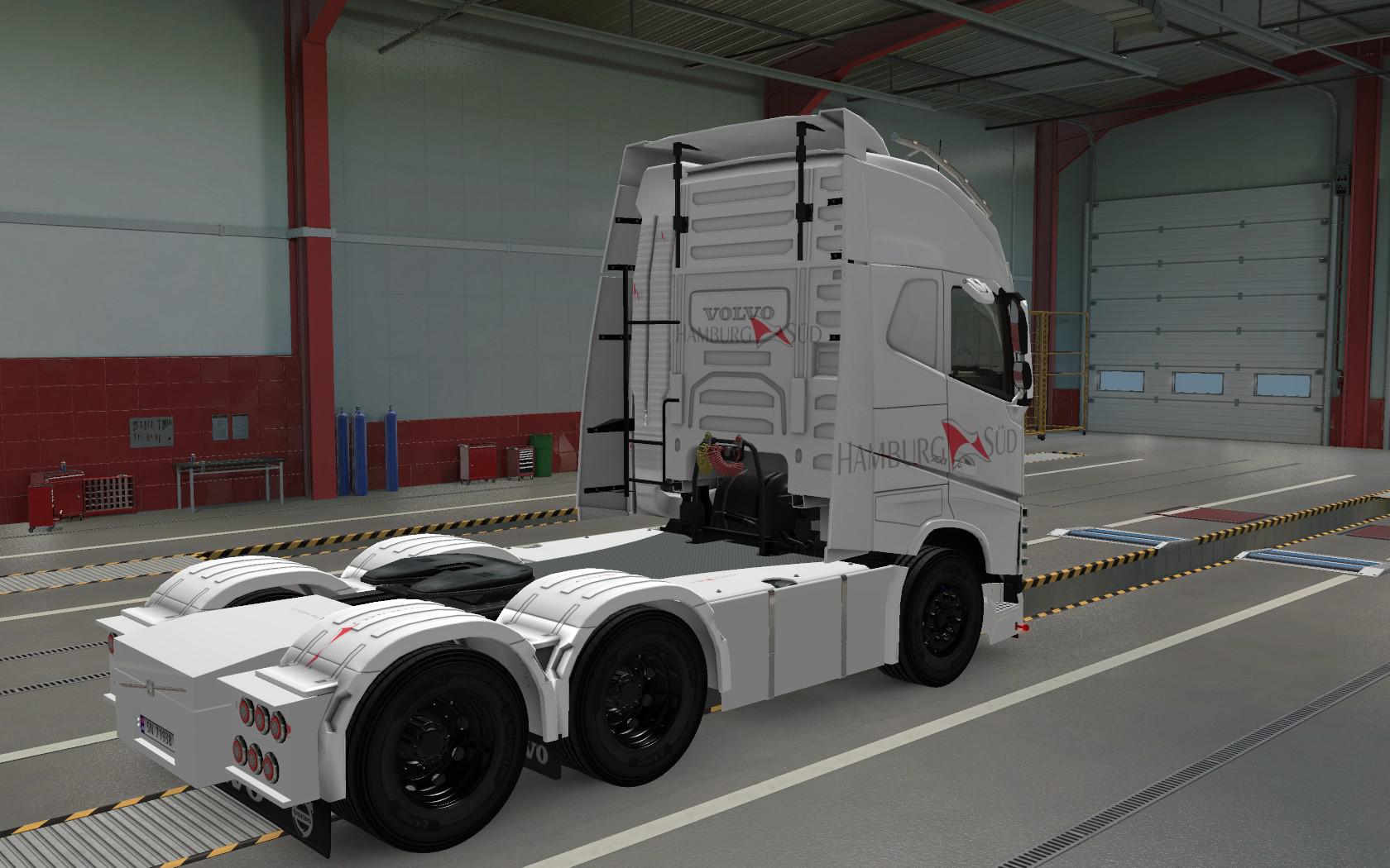 ETS2 - Volvo FH16 2012 Hamburg Sud White Skin (1.37.x) | Euro Truck ...