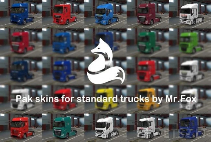 ETS2 - Pack Skins for Standard Trucks V0.6 (1.40.x)
