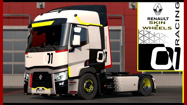 ETS2 - Renault 01 Racing Pitstop Skin + Rims V1.0 (1.36.x)